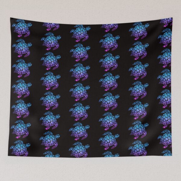 Item preview, Bright Purple Teal Ombre Faux Glitter Turtle designed and sold by Felicity-K.