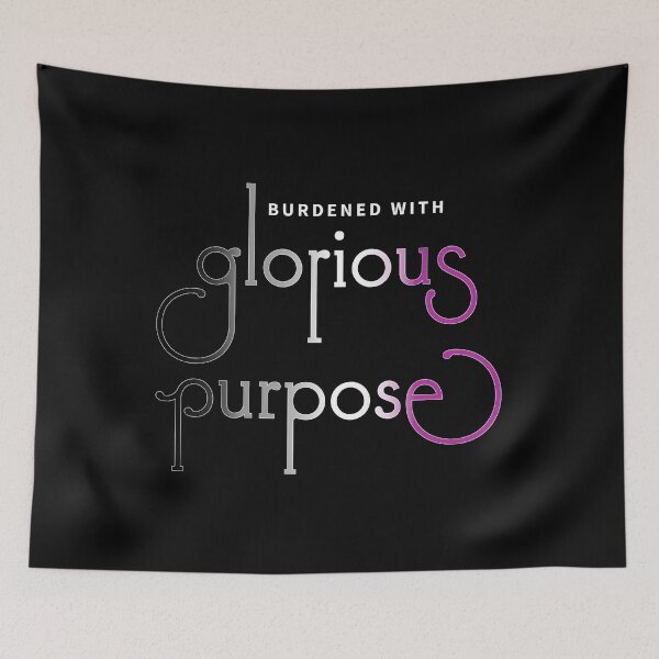 Item preview, Burdened with glorious purpose - asexual flag (dark shirts) designed and sold by GretaMonster.