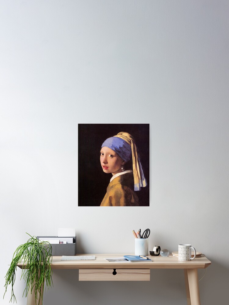 Thumbnail 2 of 3, Poster, 'The Girl with the Pearl Earring' by Vermeer (Reprint) designed and sold by RozAbellera.