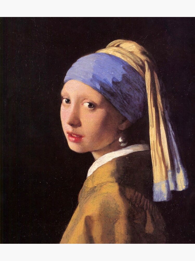 Thumbnail 3 of 3, Poster, 'The Girl with the Pearl Earring' by Vermeer (Reprint) designed and sold by RozAbellera.