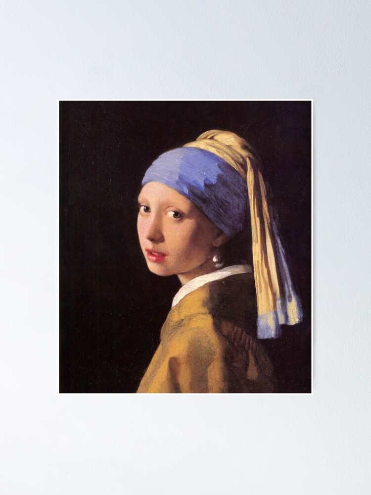 Thumbnail 1 of 3, Poster, 'The Girl with the Pearl Earring' by Vermeer (Reprint) designed and sold by RozAbellera.