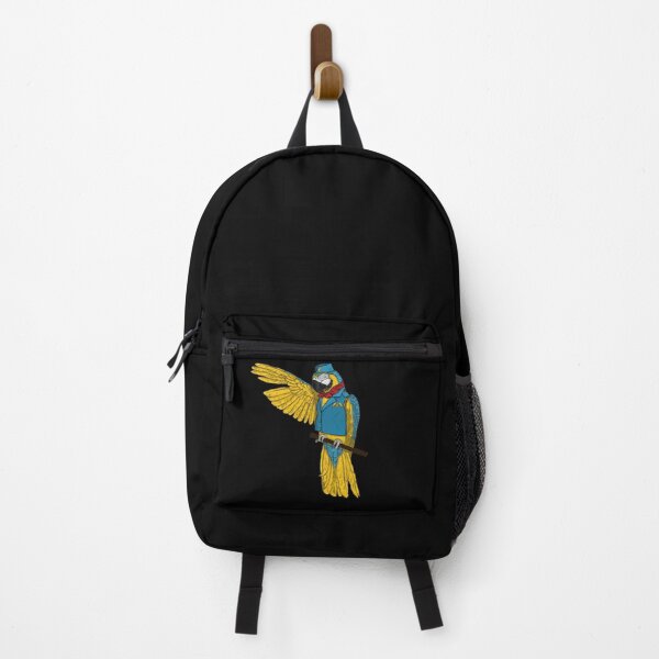 Item preview, Blue and Yellow Retro Flight Attendant Macaw Parrot designed and sold by creativekeener.