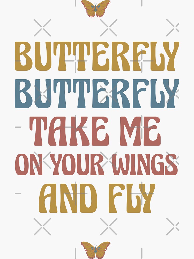 "Umi Butterfly Lyrics 4" Sticker for Sale by artbygui Redbubble