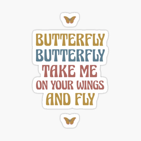 "Umi Butterfly Lyrics 4" Sticker for Sale by artbygui Redbubble