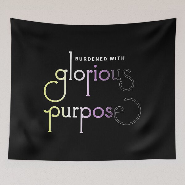 Item preview, Burdened with glorious purpose - non-binary flag (dark shirts) designed and sold by GretaMonster.