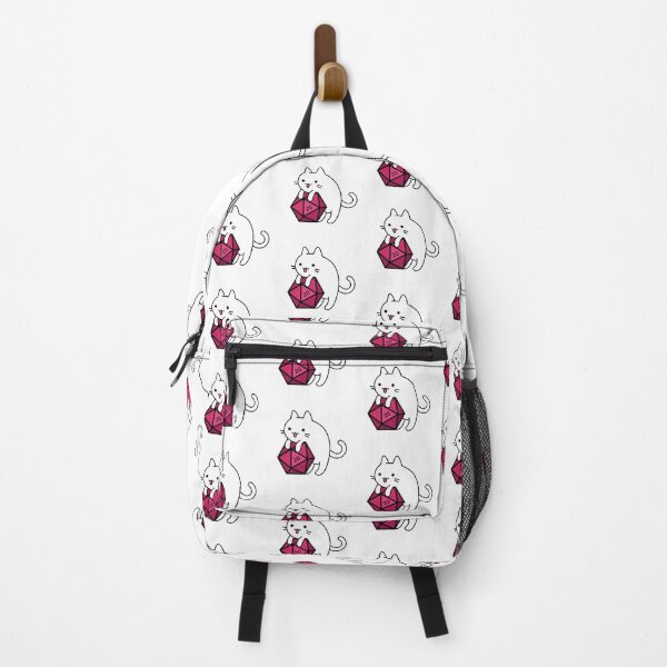 Item preview, Dungeon Meowster DnD Cat with Pink D20 designed and sold by Cute N' Nerdy Shop.