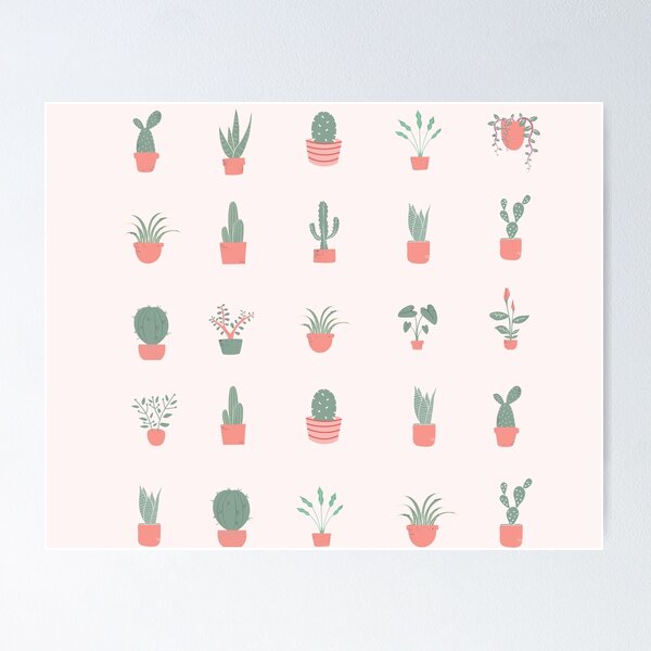 Item preview, tiny different cactus  designed and sold by ninacollages.