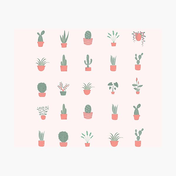 Item preview, tiny different cactus  designed and sold by ninacollages.