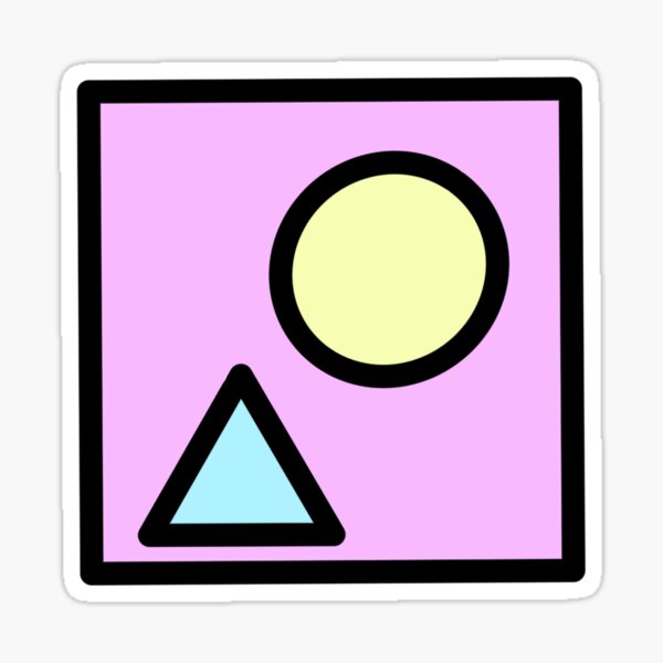 Geometric Shape Sticker Sticker For Sale By Gracie Richards Redbubble