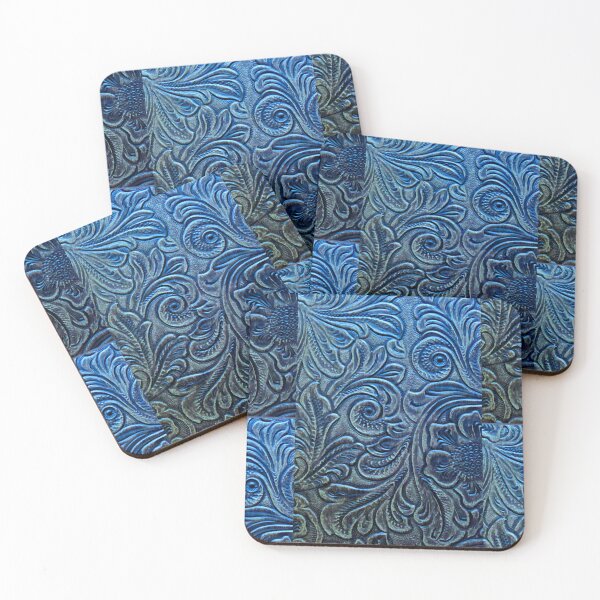 Item preview, Brilliant Blue Western Floral Scrollwork Design designed and sold by RandP Walriven.