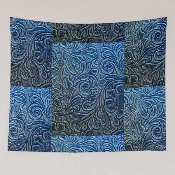 Item preview, Brilliant Blue Western Floral Scrollwork Design designed and sold by RandP Walriven.