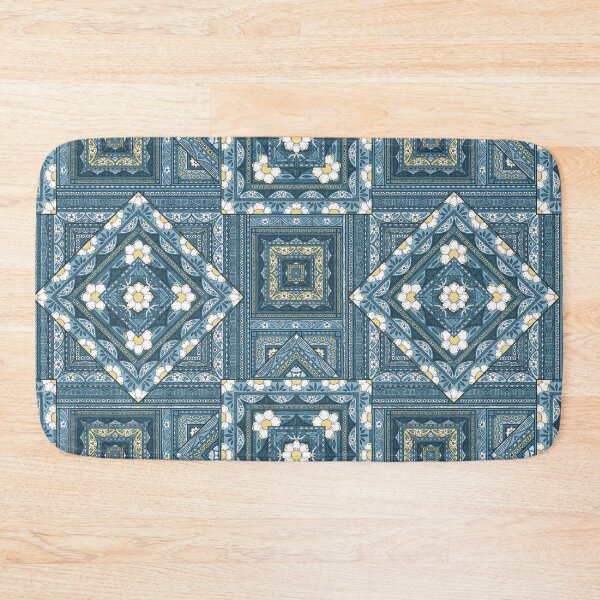 Item preview, Vintage Squares - blue/yellow designed and sold by jenuinedesigns.