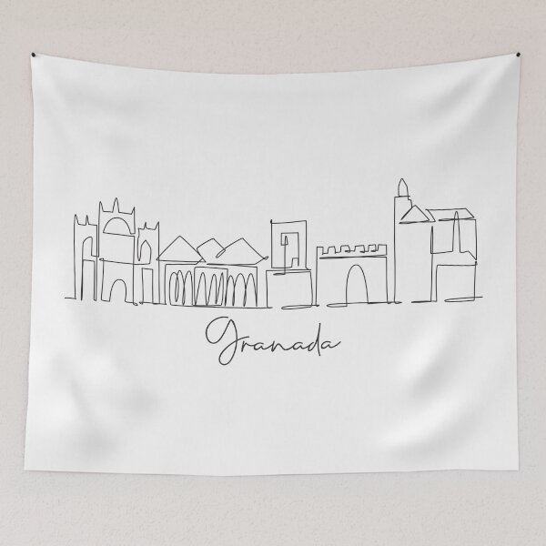 Item preview, Granada City Skyline designed and sold by SimpleLineDraw.