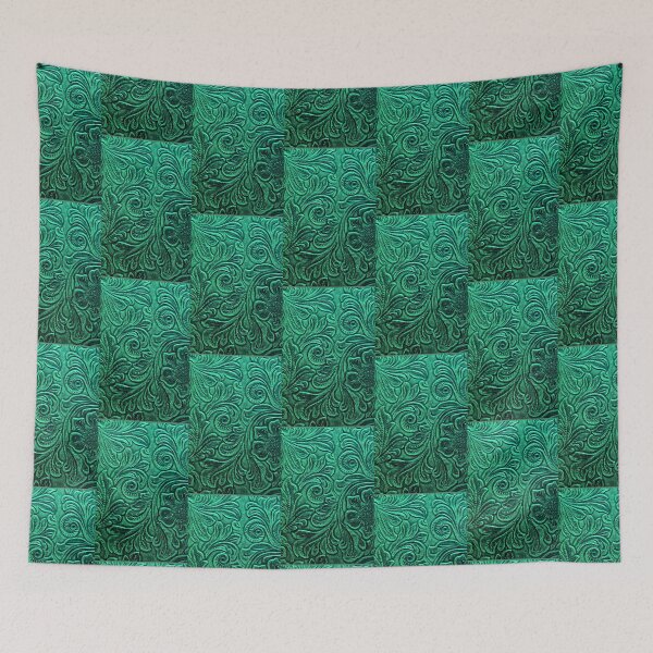 Item preview, Emerald Green Western Floral Scrollwork Design designed and sold by RandP Walriven.