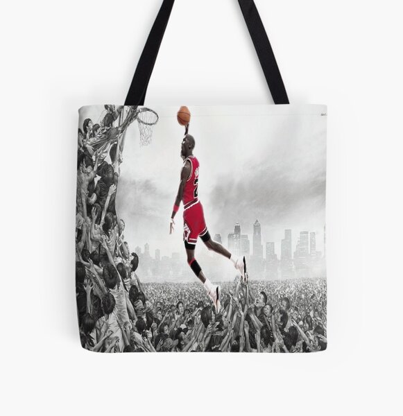 Michael Jordan CHICAGO BULLS PIXEL ART 16 Tote Bag