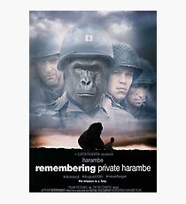 Remembering Private Harambe Photographic Print