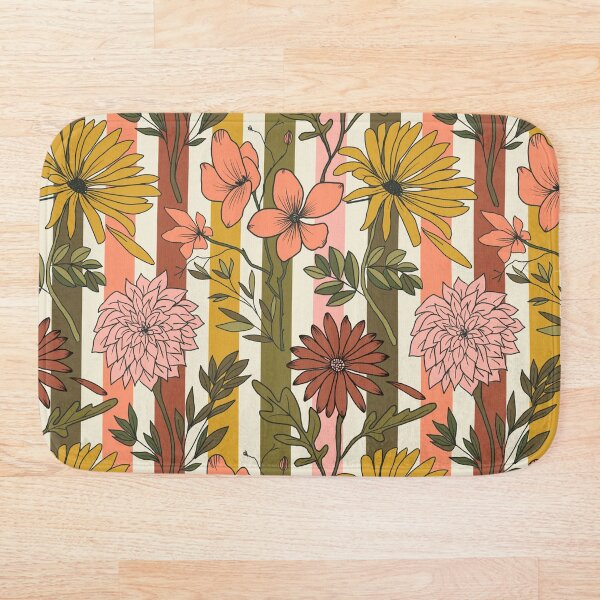 Item preview, Autumn florals daisies fall colours, hand drawn flowers, pretty, trending colours designed and sold by Gkumar-design.