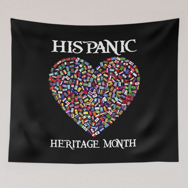 Item preview, Hispanic Heritage Decoration All Countries Flags Heart designed and sold by JezebelJocastaa.