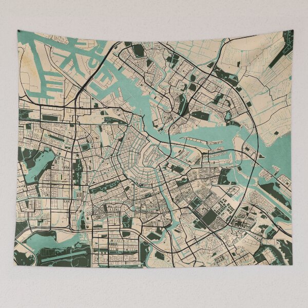 Item preview, Amsterdam City Map of Netherlands - Vintage designed and sold by deMAP.
