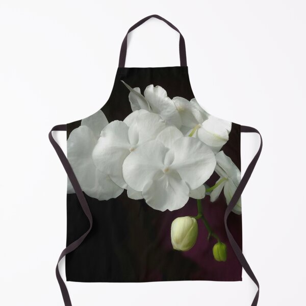 Item preview, White Serenity Phalaenopsis Orchid on Dark Background designed and sold by kittenpink.