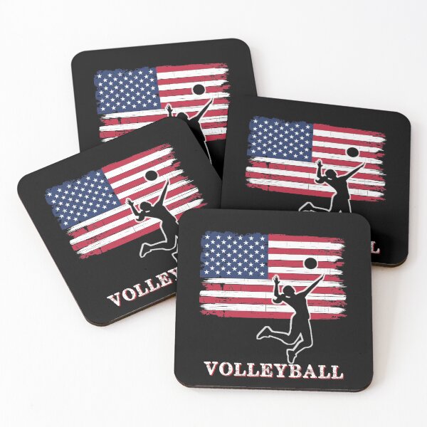 Item preview, Women American Flag Volleyball USA Gift- Ladies Volleyball designed and sold by R&BApparel.