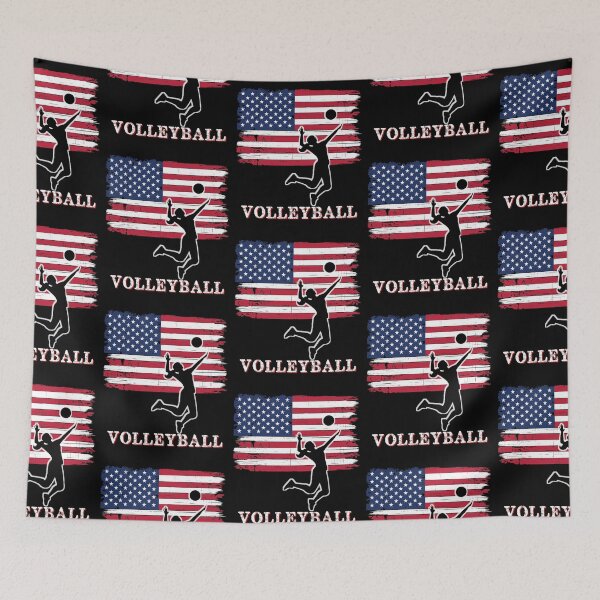 Item preview, Women American Flag Volleyball USA Gift- Ladies Volleyball designed and sold by R&BApparel.