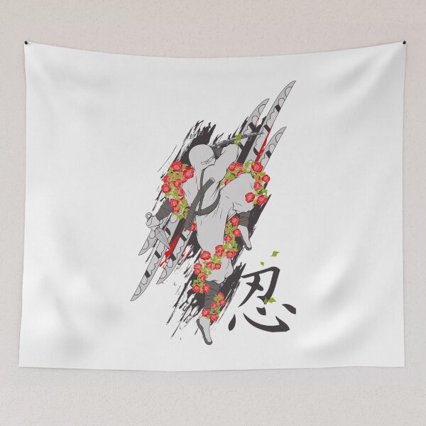 Item preview, The Love Ninja Red Flowers Colorful Japanese Art lovers Anime Graphic designed and sold by hasondx.