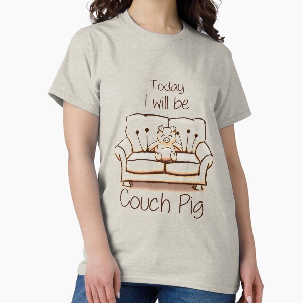 Couch Pig (Monochrome) Classic T-Shirt