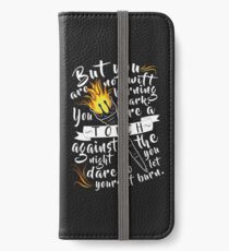 Du bist eine Fackel gegen die Nacht iPhone Flip-Case/Hülle/Klebefolie