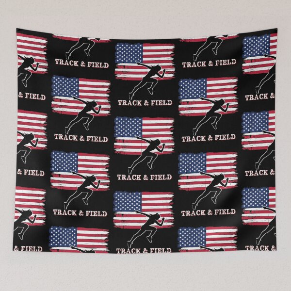Item preview, Womens American Flag Track & Field USA Gift- Ladies Track & Field designed and sold by R&BApparel.