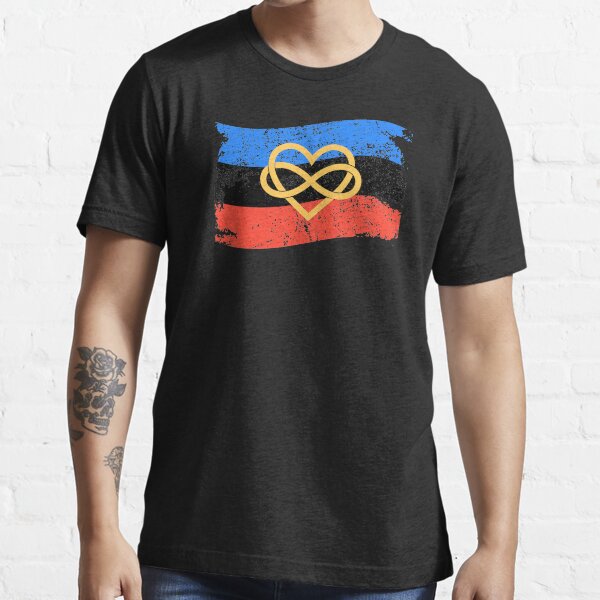 Infinity Heart Polyamory Flag Polyamorous Pride print Essential T-Shirt