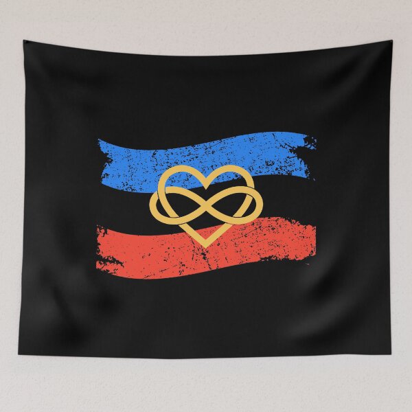 Item preview, Infinity Heart Polyamory Flag Polyamorous Pride print designed and sold by jakehughes2015.