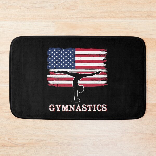 Item preview, American USA Flag Girls Gymnastics Sports Gift designed and sold by R&BApparel.