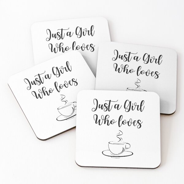 Item preview, Just a Girl Who Loves Coffee designed and sold by Cool-M-Apparel.