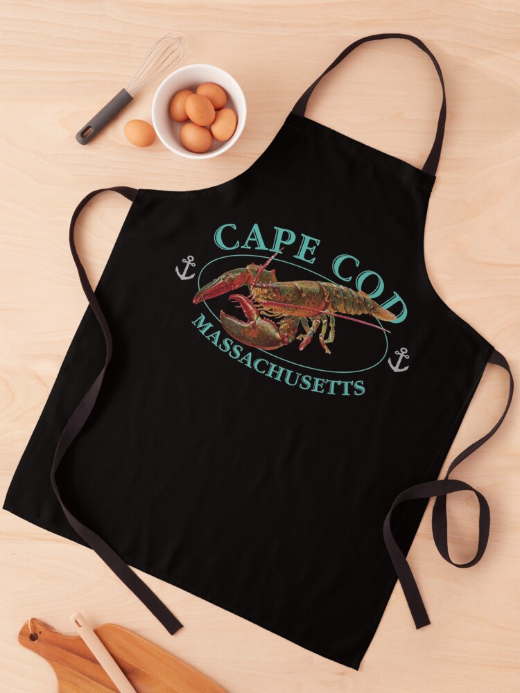 Thumbnail 1 of 6, Apron, Cape Cod Massachusetts Vintage Lobster Design designed and sold by Futurebeachbum.