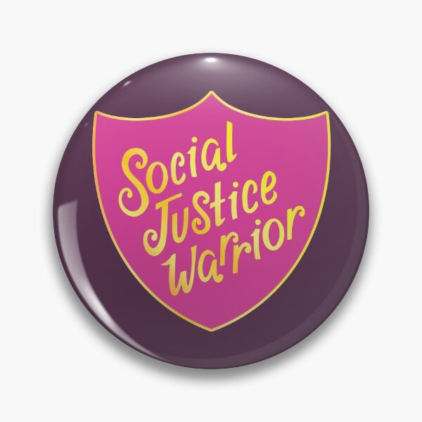 Item preview, Social Justice Warrior Feminist Badge Pink designed and sold by Kit Cronk.