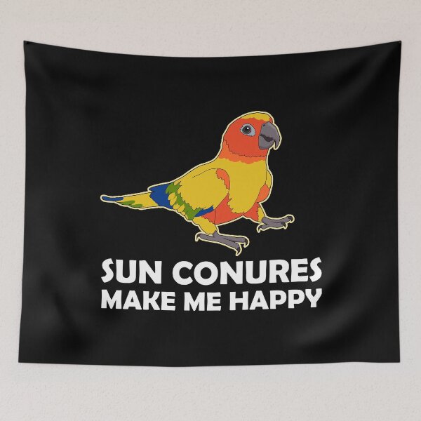 Item preview, Funny Parrotlet Owner Happy Sun Conures print designed and sold by jakehughes2015.