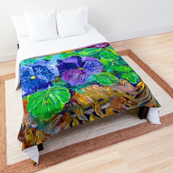 April Pansies Comforter
