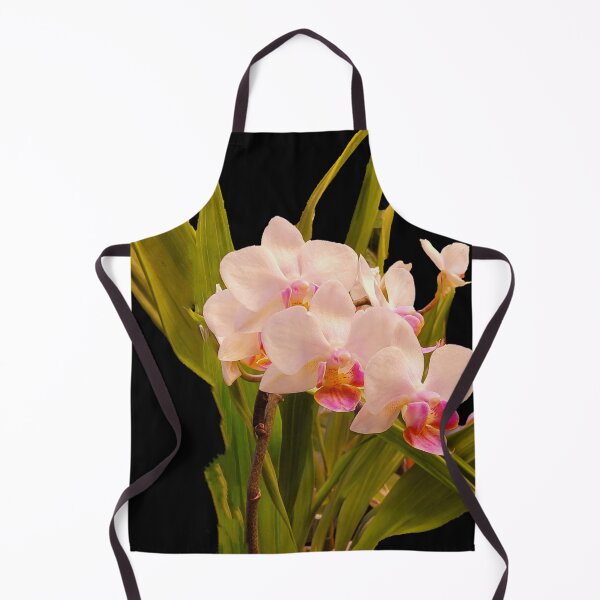 Item preview, Cute Mini White Phalaenopsis Orchid on Black Background designed and sold by kittenpink.