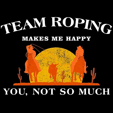 Artwork thumbnail, Happy Rodeo Cowboy Roping Team Roper product by jakehughes2015