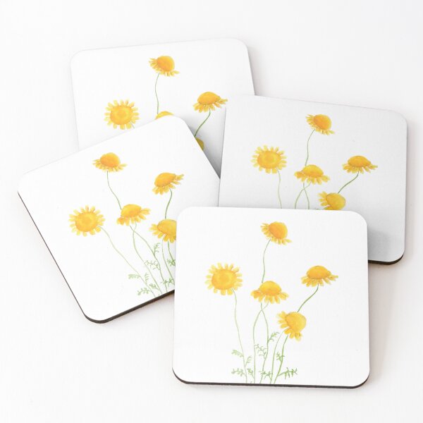 Item preview, hand painted yellow Helenium Sneezeweed wateroclor  designed and sold by ColorandColor.