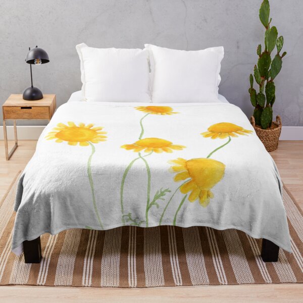 Item preview, hand painted yellow Helenium Sneezeweed wateroclor designed and sold by ColorandColor.