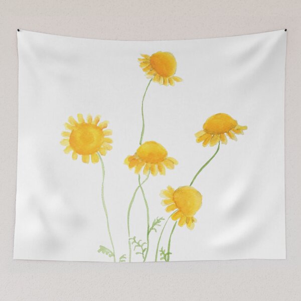 Item preview, hand painted yellow Helenium Sneezeweed wateroclor  designed and sold by ColorandColor.