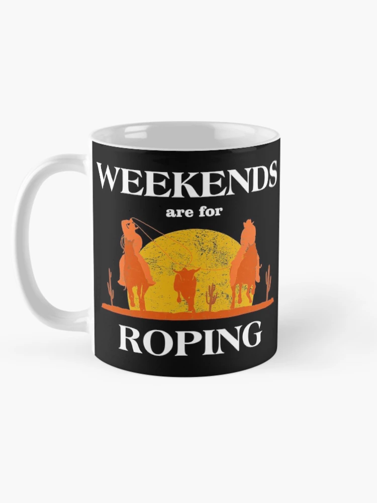 Thumbnail 5 of 6, Coffee Mug, Weekends Roper Rodeo Team Roping graphic designed and sold by jakehughes2015.