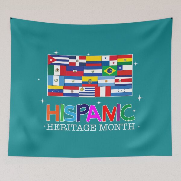 Item preview, Celebration National Hispanic Heritage Month Flags Tee designed and sold by JezebelJocastaa.