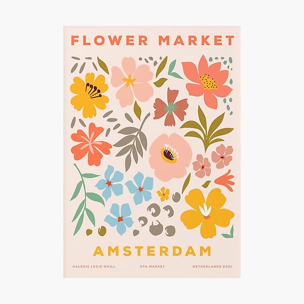 Flower Market Amsterdam Photographic Print