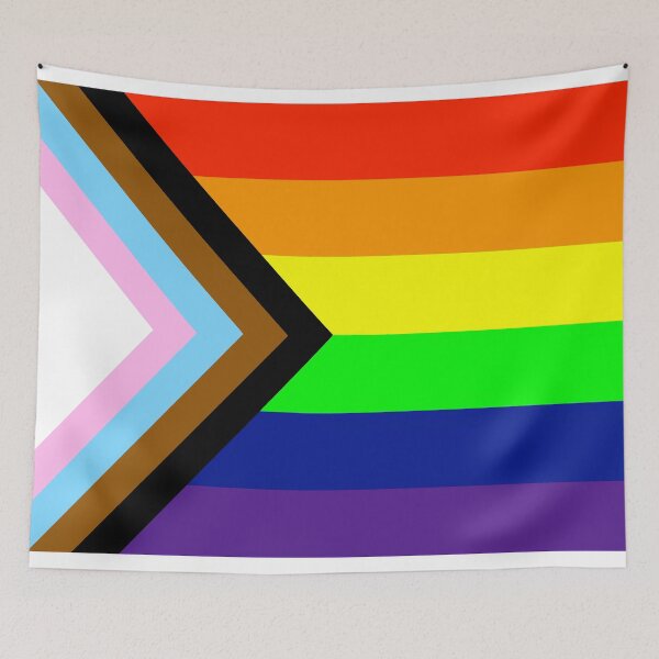 Item preview, ¡Bandera del orgullo del progreso inclusivo! designed and sold by ashtrashhhhhhhh.