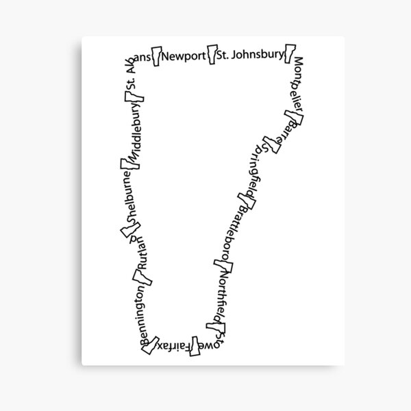 Cities of Vermont 001 Canvas Print