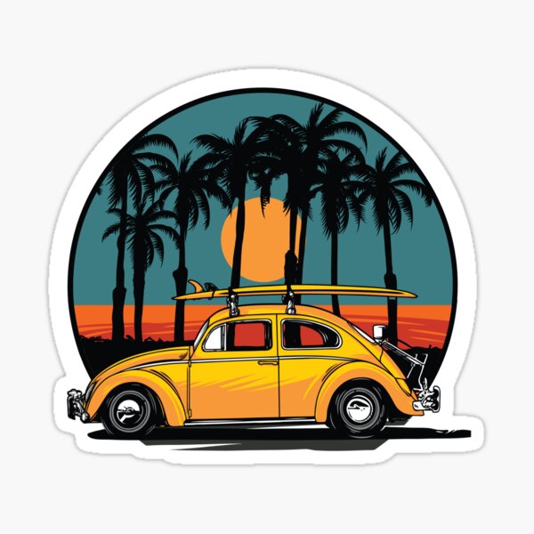 “Beach Car Surf” Sticker for Sale by lana887 | Redbubble