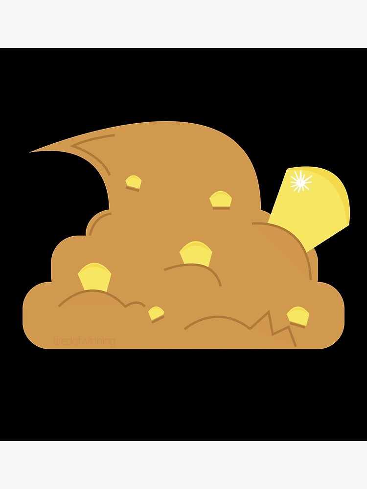 "poop with corn funny hilarious meme emoji design full color poop gold